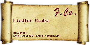 Fiedler Csaba névjegykártya